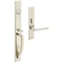 Baldwin Lakeshore Right Handed Full Plate Single Cylinder Keyed Entry Mortise Handleset Trim with 5162 Interior Lever from the Estate Collection Lifetime Polished Nickel