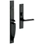 Baldwin Lakeshore Right Handed Full Plate Single Cylinder Keyed Entry Mortise Handleset Trim with 5162 Interior Lever from the Estate Collection Satin Black