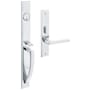 Baldwin Lakeshore Right Handed Full Plate Single Cylinder Keyed Entry Mortise Handleset Trim with 5162 Interior Lever from the Estate Collection Polished Chrome