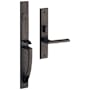 Baldwin Lakeshore Left Handed Full Plate Single Cylinder Keyed Entry Mortise Handleset Trim with 5162 Interior Lever from the Estate Collection Distressed Oil Rubbed Bronze