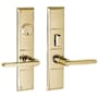 Baldwin Houston Single Cylinder Mortise Handleset Trim Set Non-Lacquered Brass