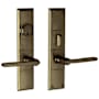 Baldwin Houston Single Cylinder Mortise Handleset Trim Set Satin Brass and Black
