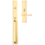 Baldwin Minneapolis Left Handed Full Plate Single Cylinder Keyed Entry Mortise Handleset Trim from the Estate Collection Lifetime Polished Brass