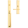 Baldwin Minneapolis Right Handed Full Plate Single Cylinder Keyed Entry Mortise Handleset Trim from the Estate Collection Lifetime Polished Brass