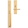 Baldwin Minneapolis Left Handed Full Plate Non-Turning Two-Sided Dummy Mortise Handleset Trim from the Estate Collection Vintage Brass
