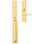 Baldwin Minneapolis Left Handed Full Plate Non-Turning Two-Sided Dummy Mortise Handleset Trim from the Estate Collection Lifetime Satin Brass