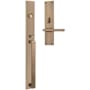 Baldwin Minneapolis Left Handed Full Plate Single Cylinder Keyed Entry Mortise Handleset Trim from the Estate Collection Satin Brass and Black