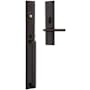 Baldwin Minneapolis Left Handed Full Plate Single Cylinder Keyed Entry Mortise Handleset Trim from the Estate Collection Oil Rubbed Bronze