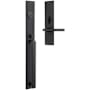 Baldwin Minneapolis Left Handed Full Plate Non-Turning Two-Sided Dummy Mortise Handleset Trim from the Estate Collection Satin Black