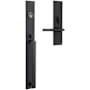Baldwin Minneapolis Right Handed Full Plate Single Cylinder Keyed Entry Mortise Handleset Trim from the Estate Collection Satin Black