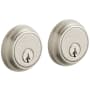 Baldwin Traditional Double Cylinder Deadbolt for 1-5/8" Bore Hole Lifetime Satin Nickel