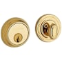 Baldwin Traditional Solid Brass Single Cylinder Keyed Entry Deadbolt from the Estate Collection Lifetime Polished Brass