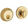 Baldwin Traditional Solid Brass Single Cylinder Keyed Entry Deadbolt from the Estate Collection Non-Lacquered Brass