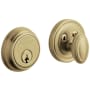 Baldwin Traditional Solid Brass Single Cylinder Keyed Entry Deadbolt from the Estate Collection Vintage Brass