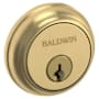 Baldwin Traditional Solid Brass Single Cylinder Keyed Entry Deadbolt from the Estate Collection Lifetime Satin Brass