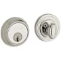 Baldwin Traditional Solid Brass Single Cylinder Keyed Entry Deadbolt from the Estate Collection Lifetime Polished Nickel