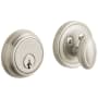Baldwin Traditional Solid Brass Single Cylinder Keyed Entry Deadbolt from the Estate Collection Lifetime Satin Nickel