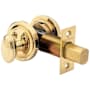 Baldwin Traditional Solid Brass Single Cylinder Keyed Entry Deadbolt from the Estate Collection Satin Brass and Brown
