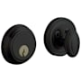 Baldwin Traditional Solid Brass Single Cylinder Keyed Entry Deadbolt from the Estate Collection Satin Black