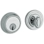Baldwin Traditional Solid Brass Single Cylinder Keyed Entry Deadbolt from the Estate Collection Polished Chrome