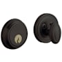 Baldwin Traditional Solid Brass Single Cylinder Keyed Entry Deadbolt from the Estate Collection Distressed Oil Rubbed Bronze