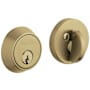 Baldwin Contemporary Solid Brass Single Cylinder Keyed Entry Deadbolt from the Estate Collection Vintage Brass