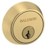 Baldwin Contemporary Solid Brass Single Cylinder Keyed Entry Deadbolt from the Estate Collection Lifetime Satin Brass