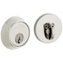 Baldwin Contemporary Solid Brass Single Cylinder Keyed Entry Deadbolt from the Estate Collection Lifetime Polished Nickel