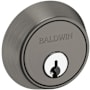 Baldwin Contemporary Solid Brass Single Cylinder Keyed Entry Deadbolt from the Estate Collection Lifetime Graphite Nickel