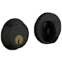 Baldwin Contemporary Solid Brass Single Cylinder Keyed Entry Deadbolt from the Estate Collection Satin Black