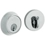 Baldwin Contemporary Solid Brass Single Cylinder Keyed Entry Deadbolt from the Estate Collection Polished Chrome