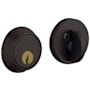 Baldwin Contemporary Solid Brass Single Cylinder Keyed Entry Deadbolt from the Estate Collection Distressed Oil Rubbed Bronze