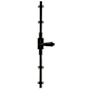 Baldwin 8105 Left Handed Cremone Bolt for 7' Doors from the Estate Collection Satin Black
