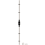 Baldwin 8105 Left Handed Cremone Bolt for 7' Doors from the Estate Collection Satin Black and Polished Nickel