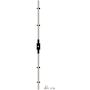 Baldwin 8105 Left Handed Cremone Bolt for 8' Doors from the Estate Collection Satin Black and Polished Nickel