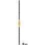 Baldwin 8105 Left Handed Cremone Bolt for 8' Doors from the Estate Collection Satin Brass and Satin Black