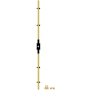 Baldwin 8105 Left Handed Cremone Bolt for 8' Doors from the Estate Collection Satin Black and Satin Brass