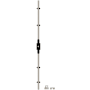Baldwin 8105 Left Handed Cremone Bolt for 7' Doors from the Estate Collection Satin Black and Satin Nickel