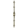 Baldwin 8107 Right Handed Cremone Bolt for 8' Doors from the Estate Collection Satin Brass and Black