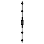 Baldwin 8107 Left Handed Cremone Bolt for 8' Doors from the Estate Collection Satin Black