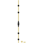 Baldwin 8107 Left Handed Cremone Bolt for 8' Doors from the Estate Collection Satin Black and Satin Brass