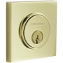 Baldwin Contemporary Square Single Cylinder Deadbolt Lifetime Polished Brass