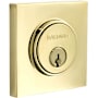 Baldwin Contemporary Square Single Cylinder Deadbolt Non-Lacquered Brass