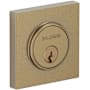 Baldwin Contemporary Square Single Cylinder Deadbolt Satin Brass and Black
