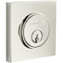 Baldwin Contemporary Square Single Cylinder Deadbolt Lifetime Polished Nickel
