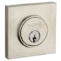 Baldwin Contemporary Square Single Cylinder Deadbolt Lifetime Satin Nickel