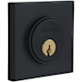 Baldwin Contemporary Square Single Cylinder Deadbolt Distressed Oil Rubbed Bronze