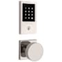 Baldwin Minneapolis Touchscreen Electronic Deadbolt with Z-Wave Technology and Contemporary Passage Knob Set with Square Rose Polished Nickel