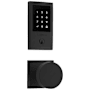Baldwin Minneapolis Touchscreen Electronic Deadbolt with Z-Wave Technology and Contemporary Passage Knob Set with Square Rose Satin Black