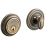 Baldwin Traditional Solid Brass Single Cylinder Keyed Entry Deadbolt from the Estate Collection Satin Brass and Black